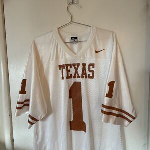 Nike Texas Longhorns Football Jersey #1 White Authentic | Men's Large